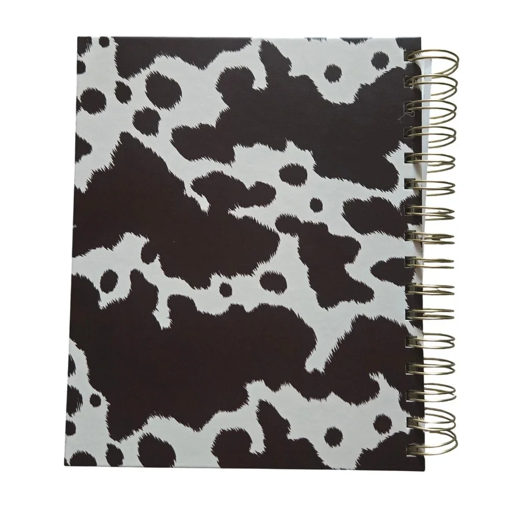 Pulsar Student Planner Unisex 7.25x8.25 Black White New Cow Print 2026-2027 July